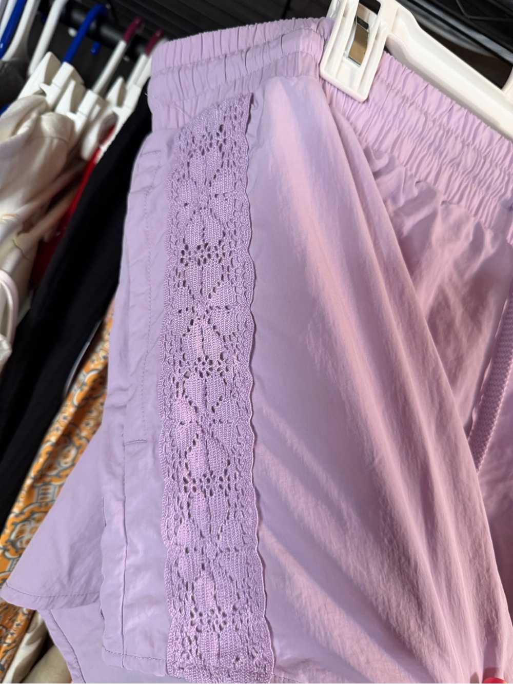 JoyLab Lilac Lace-Trim Athletic Shorts - Picture 2 of 7